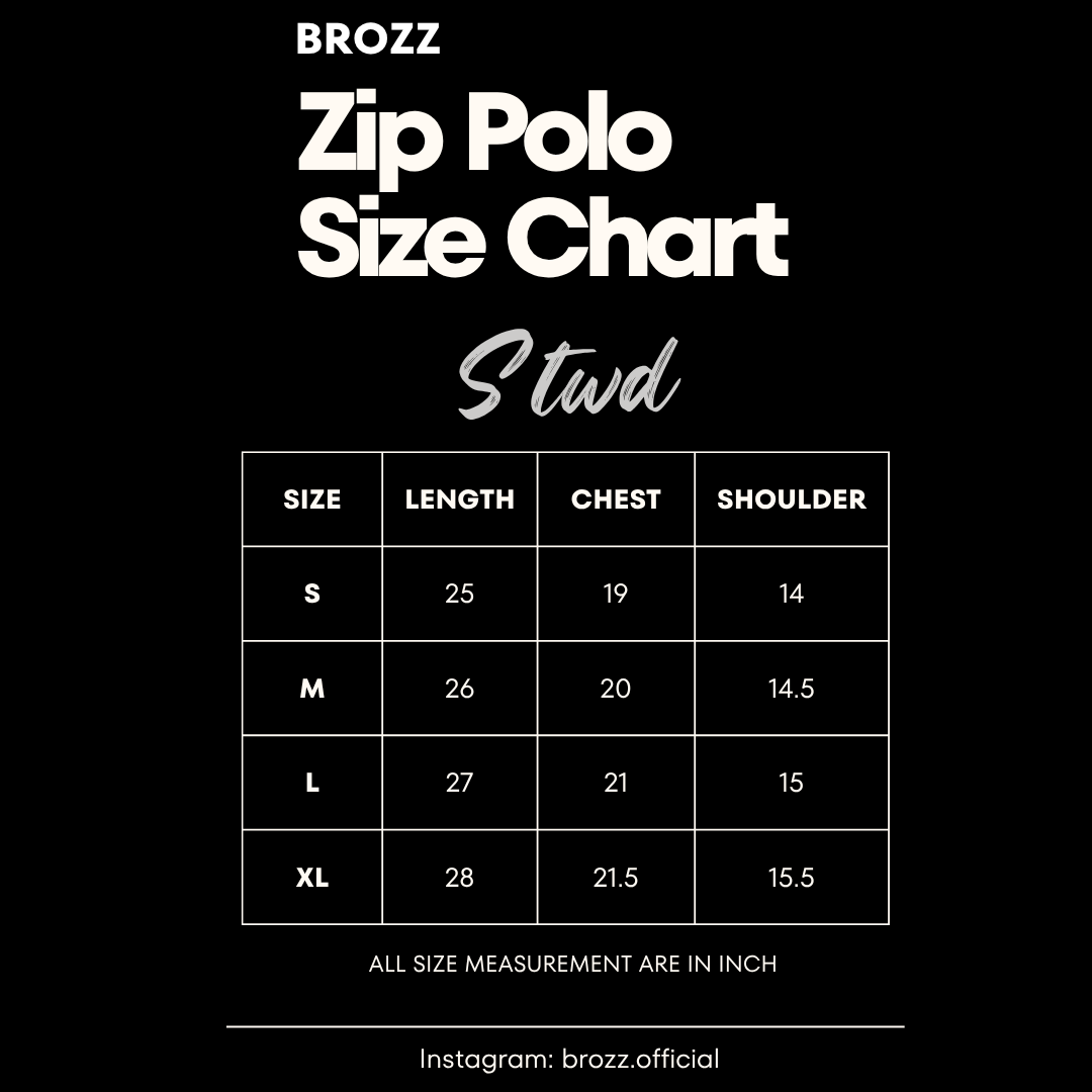Essential Black Zip Polo