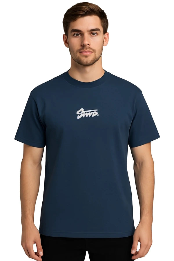 Premium "STWD" Graphic Logo T-Shirt – Navy Blue