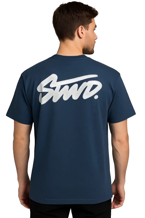 Premium "STWD" Graphic Logo T-Shirt – Navy Blue