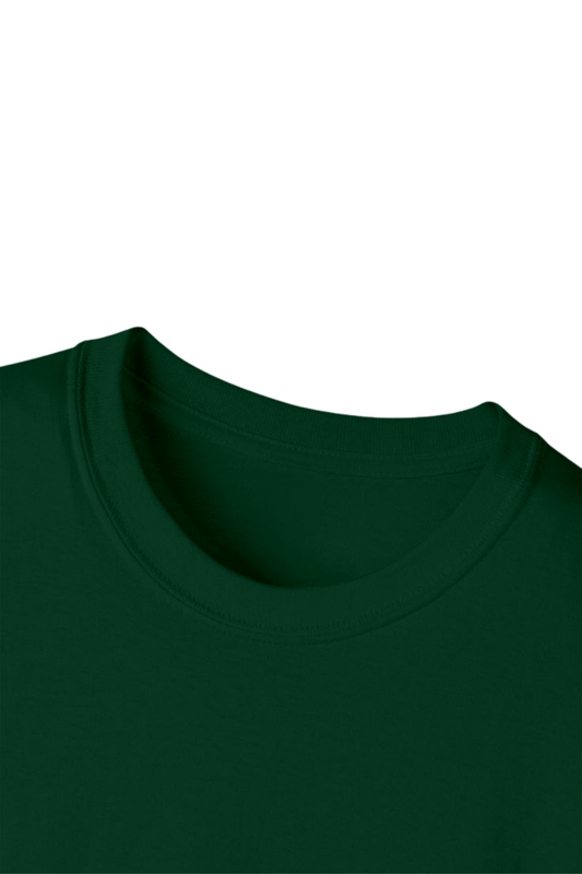 Round Neck Bottle Green half sleeve T-shirt