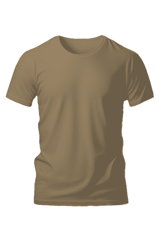 Round Neck cream half sleeves T-shirt