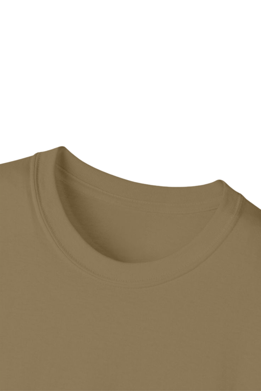 Round Neck cream half sleeves T-shirt