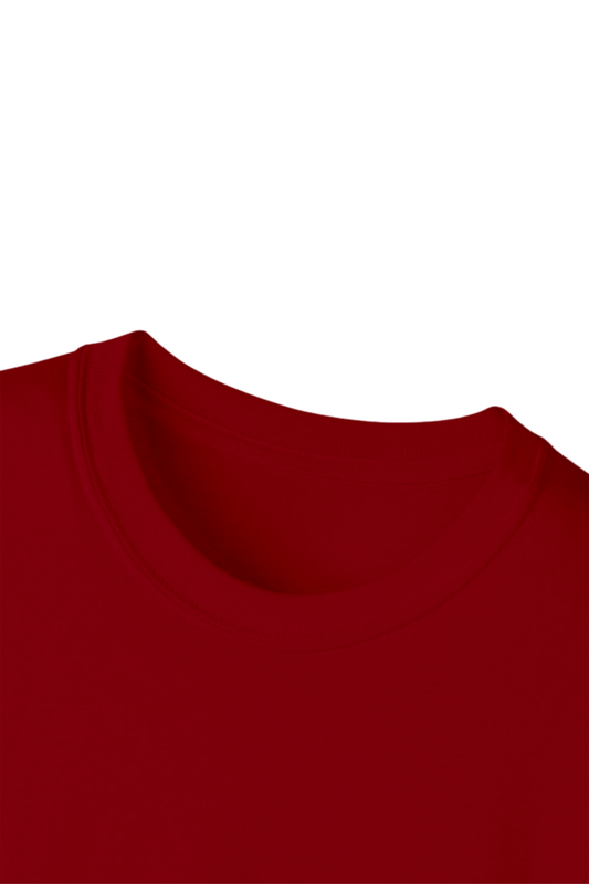 Round Neck red half sleeves T-shirt