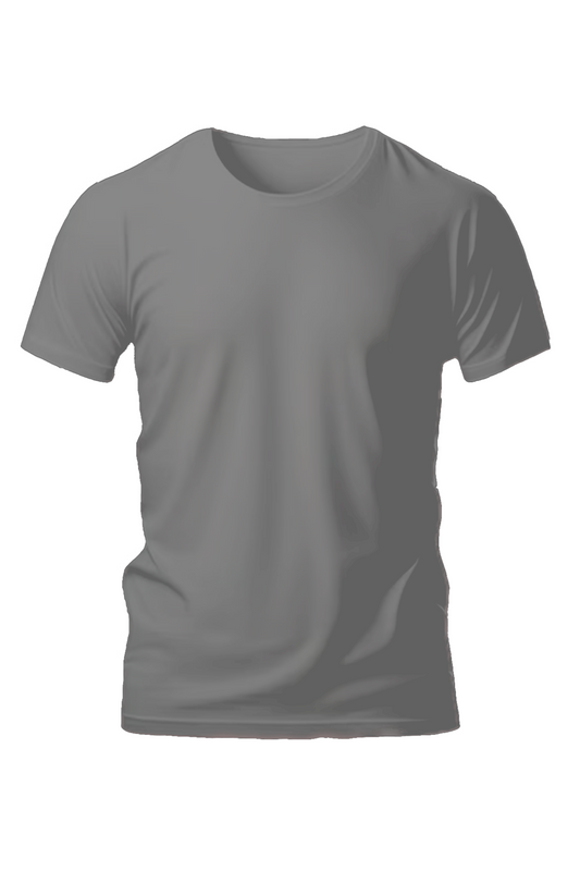 Round Neck Steel grey half sleeve T-shirt